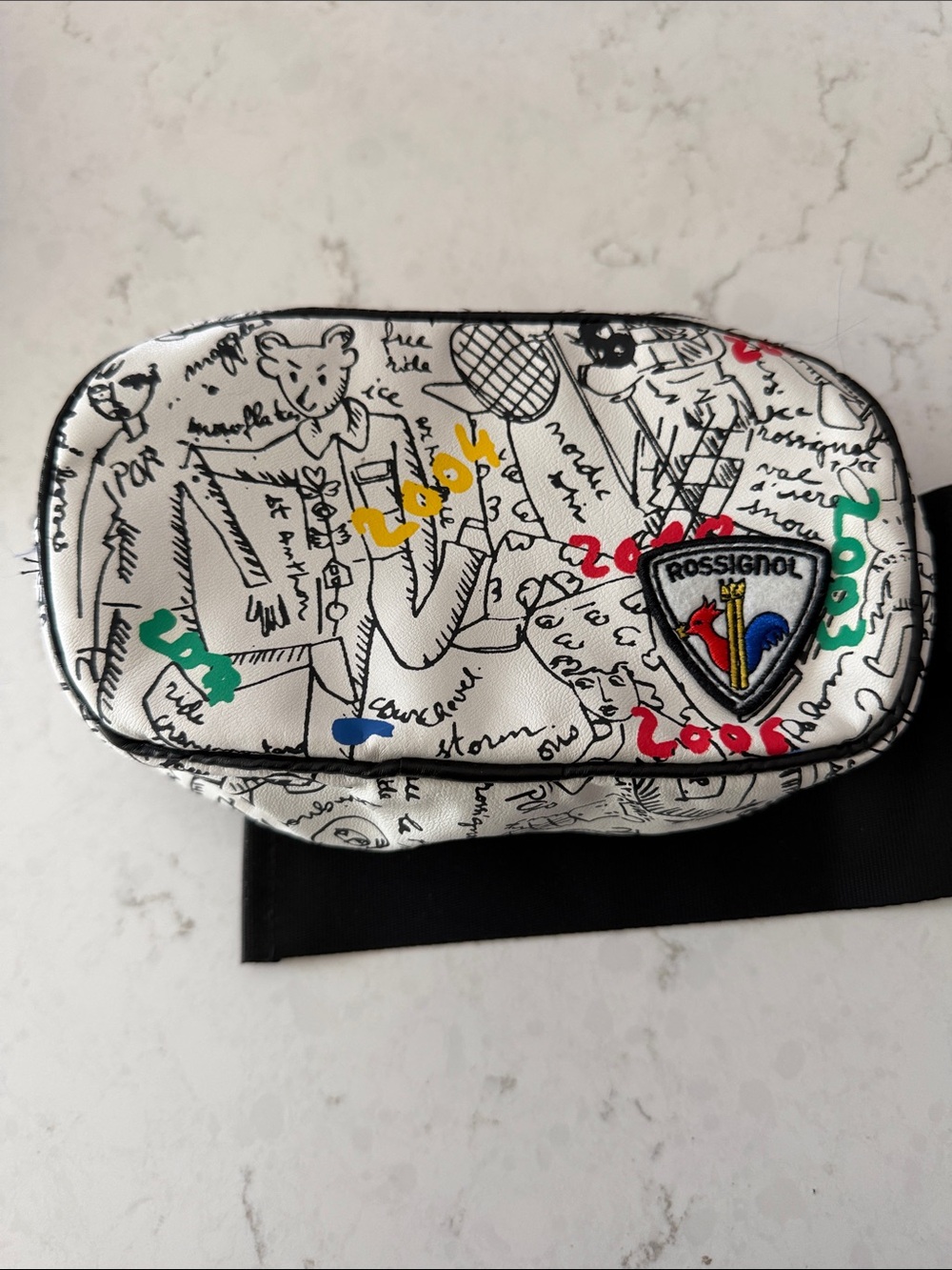 Rossignol White Illustrated Logo Waist Pack with Multicolor Accents